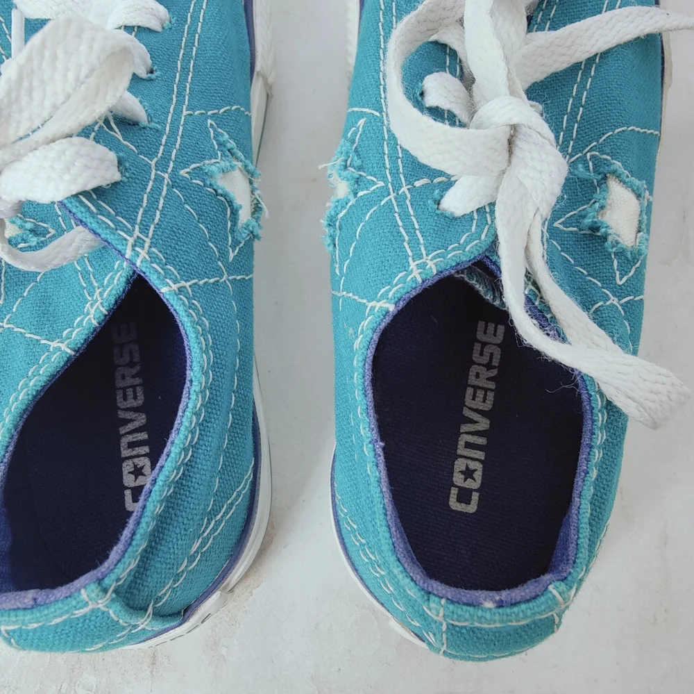 Converse One Star Teal Green Kids' Toddler Sneakers Tennis Shoes, Sz 12